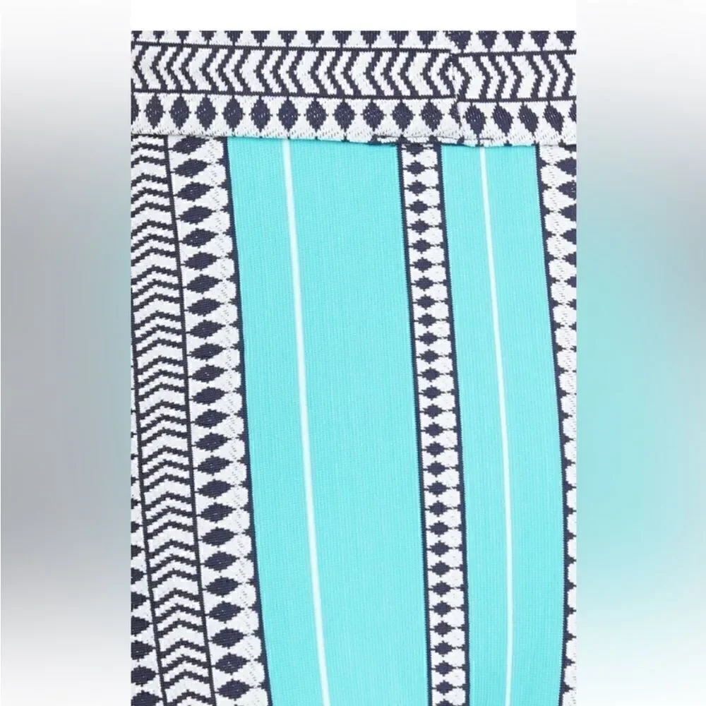lemlem™ Luchia Deep V turquoise One piece SWIMSUIT size XS